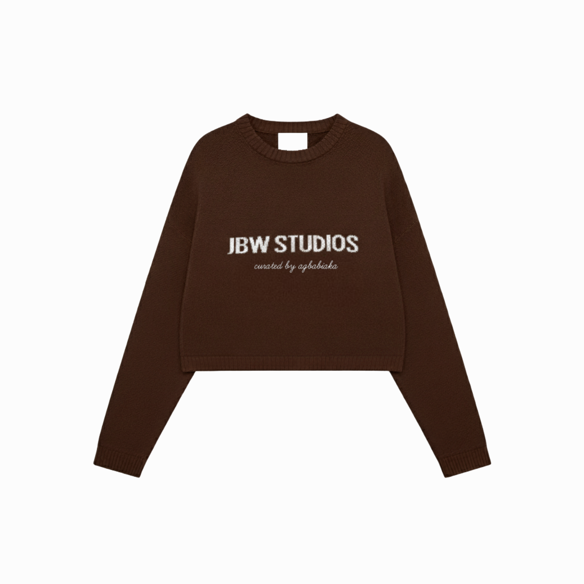 signature cropped knit - dark cocoa